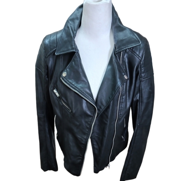 Shinestar faux leather Moto Jacket size small - Picture 1 of 5
